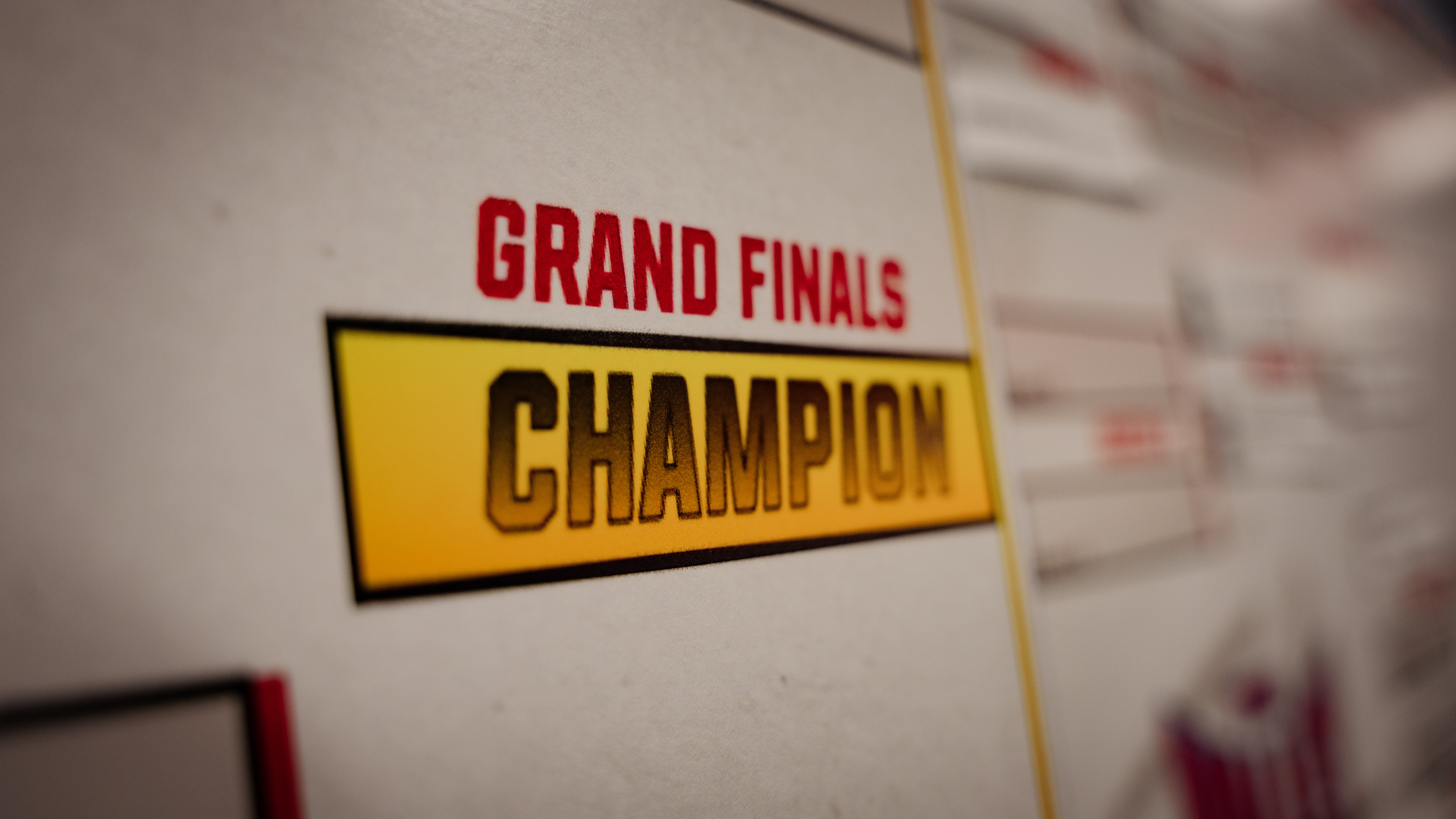 Grand Finals Champion sign